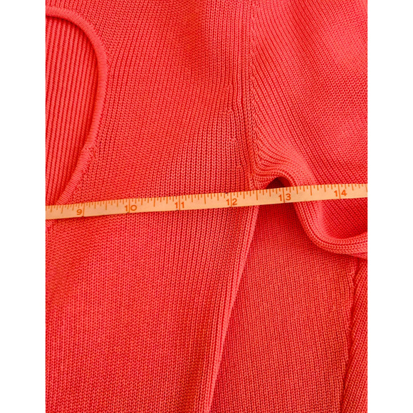 Zara pink cut-out long sleeve stretch knit dress M - Picture 7 of 13